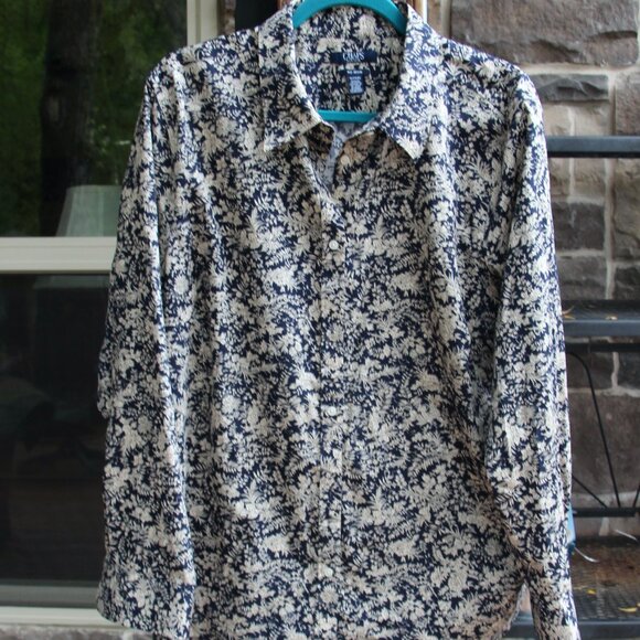 Ladies Chaps 1X tall button down, long sleeve blouse - Picture 1 of 6